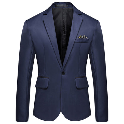 Veste de costume élégante en satin noir pour homme