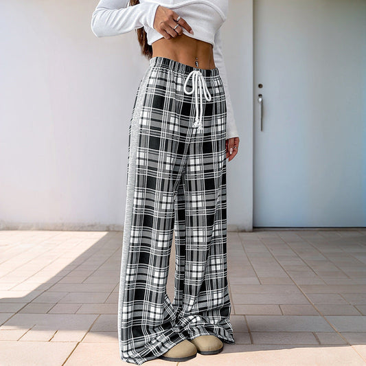 Damen Karohose Bequem Verstellbar - IdealeKleiden