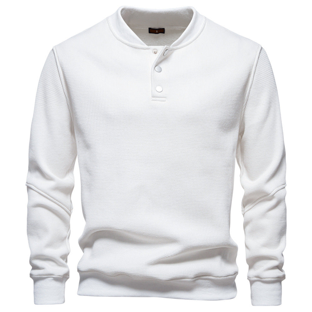 Pull-over homme à manches longues texturé moderne