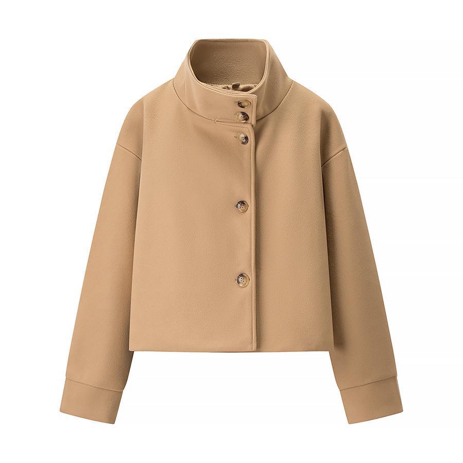 Veste Courte Femme Élégante Col Montant Moderne