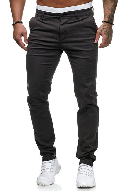 Pantalon Chino Homme Slim Fit Élégant Confortable