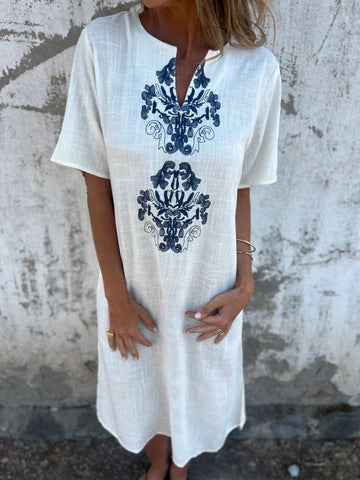 Robe d'été femme brodée élégante