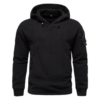Sweat à capuche polaire moderne pour hommes avec poches zippées