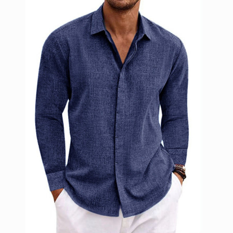 Chemise de loisirs homme respirante manches longues coupe moderne