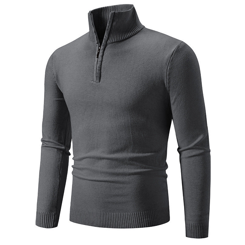 Pull homme moderne court fermeture éclair