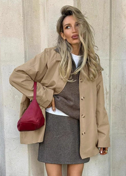 Veste en cuir surdimensionnée sur mesure