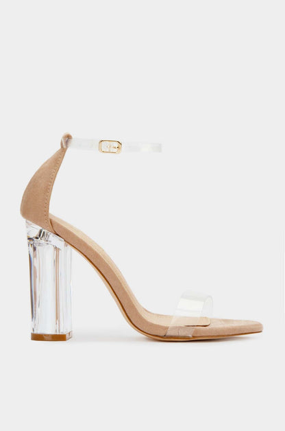 Sandales à talons hauts transparents élégantes pour femmes