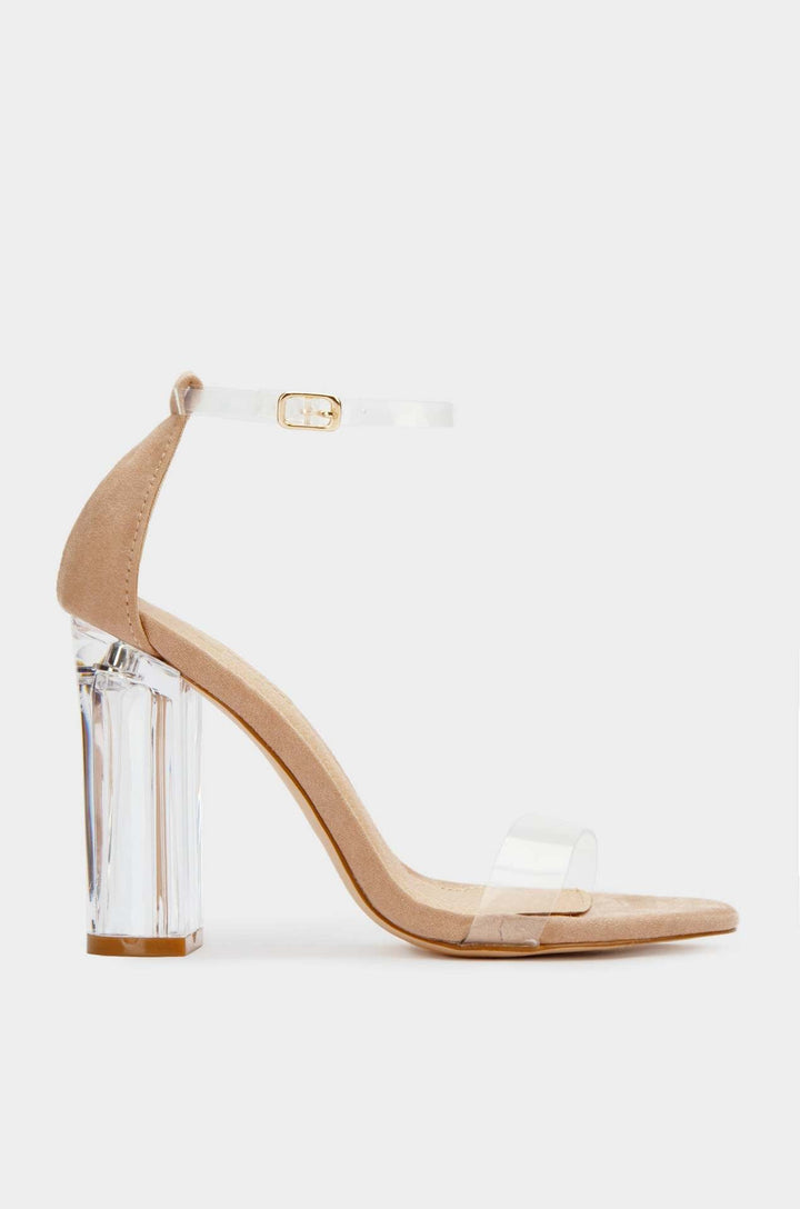 Sandales à talons hauts transparents élégantes pour femmes