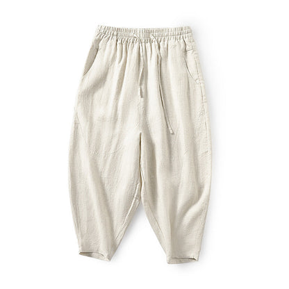 Pantalon en lin femme confortable élégant doux