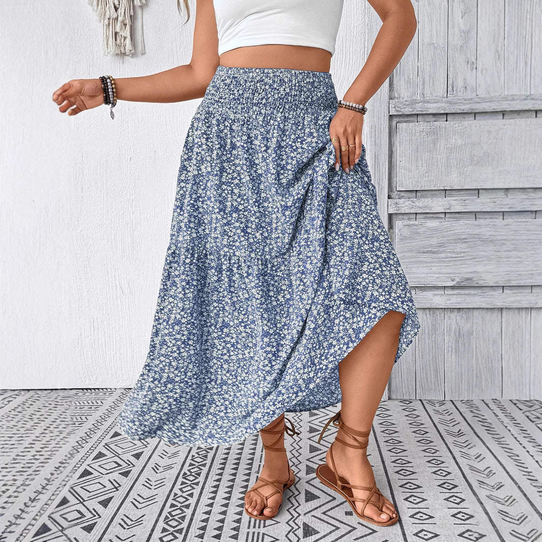 Jupe longue femme florale élégante