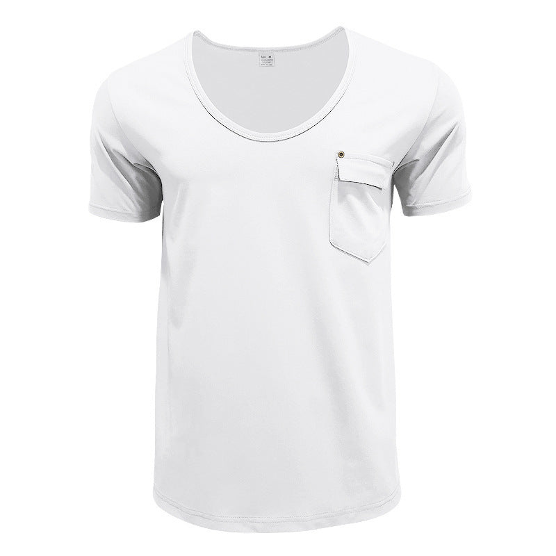 T-shirt de sport respirant pour homme avec poche poitrine