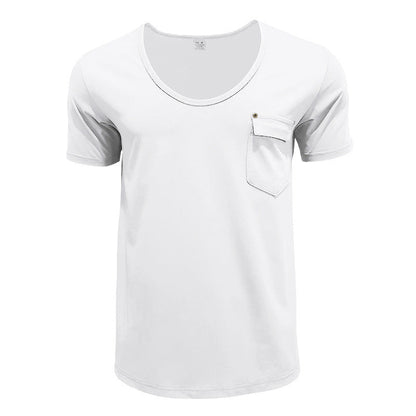 T-shirt de sport respirant pour homme avec poche poitrine