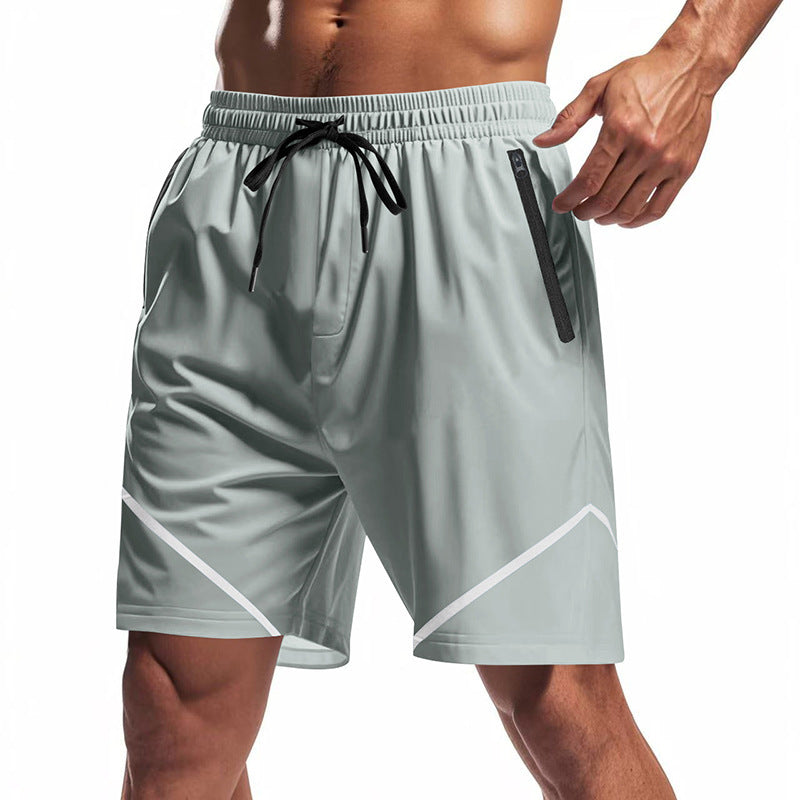 Shorts de sport respirants pour hommes avec poches zippées