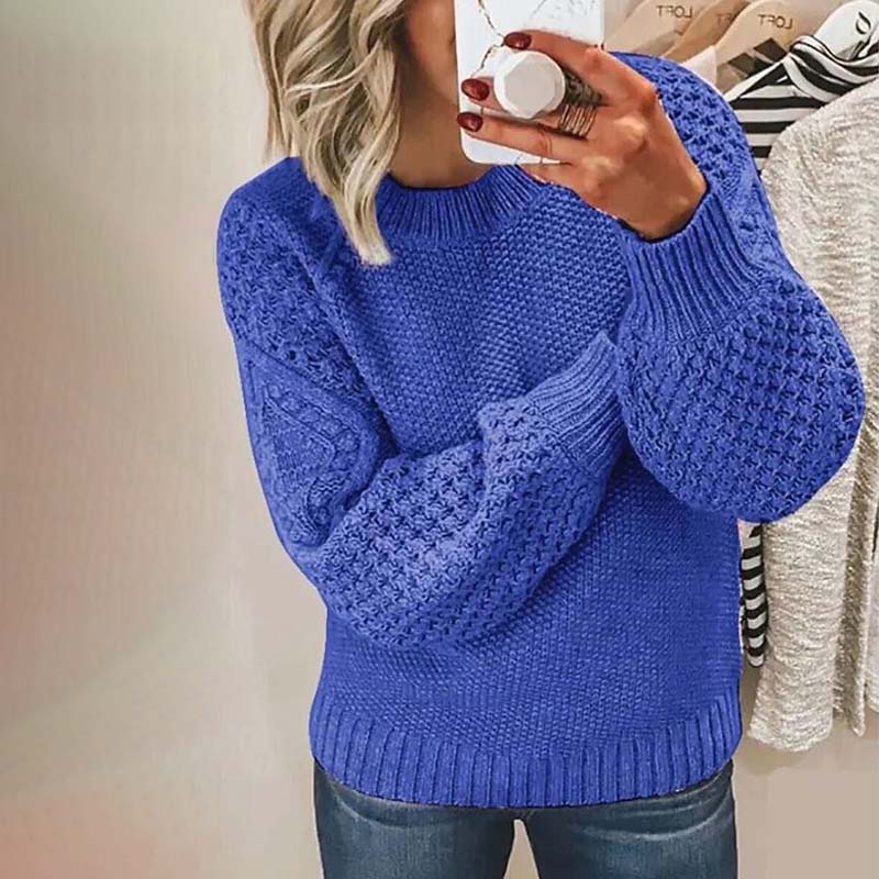 Pull tricoté élégant unicolore