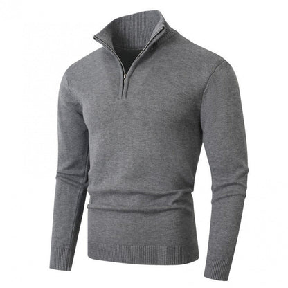 Pull en maille tendance pour homme avec col zippé