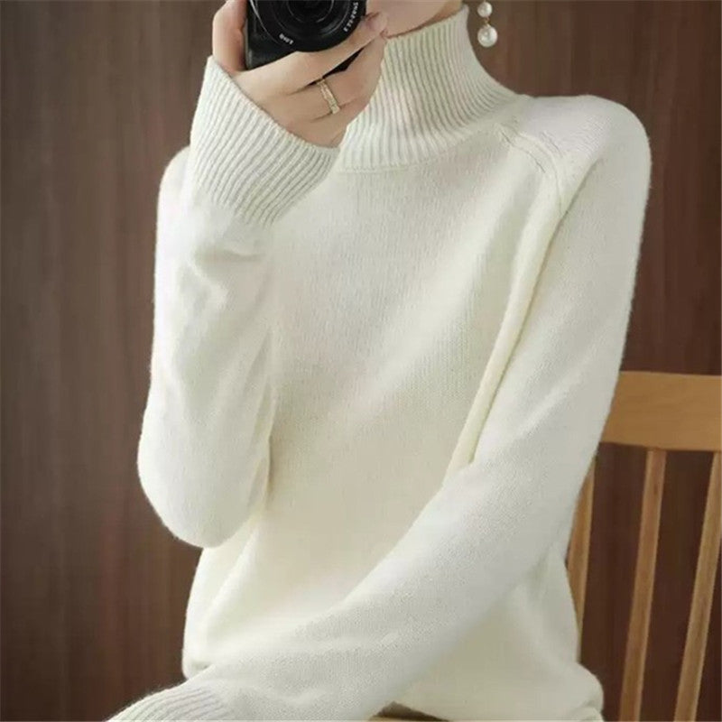 Pull Femme Mérinos Doux Col Roulé Élégance