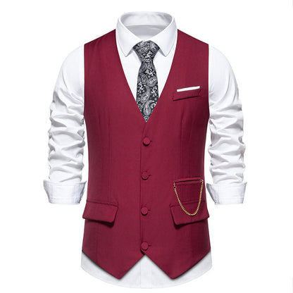 Gilet de costume élégant et moderne pour homme avec poches