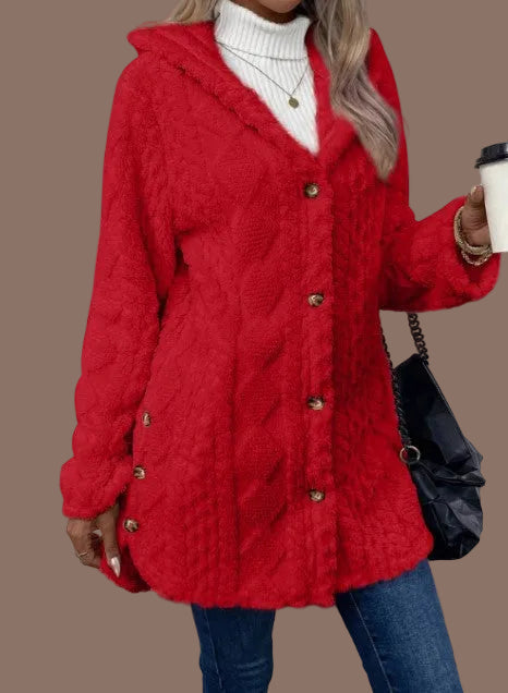 Sherpa Jacke Damen Warm Kapuze - IdealeKleiden