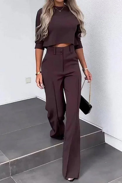 Tenues féminins élégants | Pulls et pantalons amples pour le travail et les loisirs