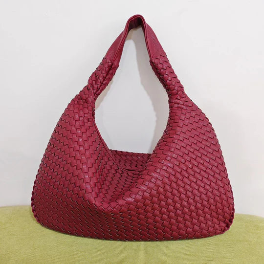Sac cabas tissé Rouge Chic