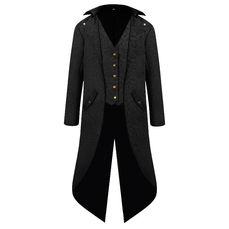 Manteau victorien pour femme, motif élégant, similicuir