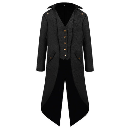 Manteau victorien pour femme, motif élégant, similicuir