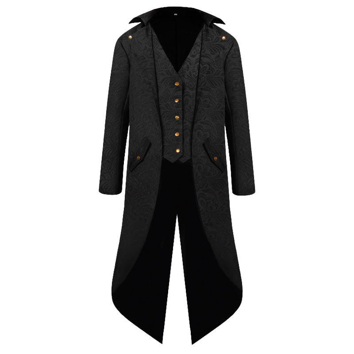 Manteau victorien pour femme, motif élégant, similicuir