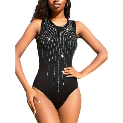 Body élégant avec strass pour soirée