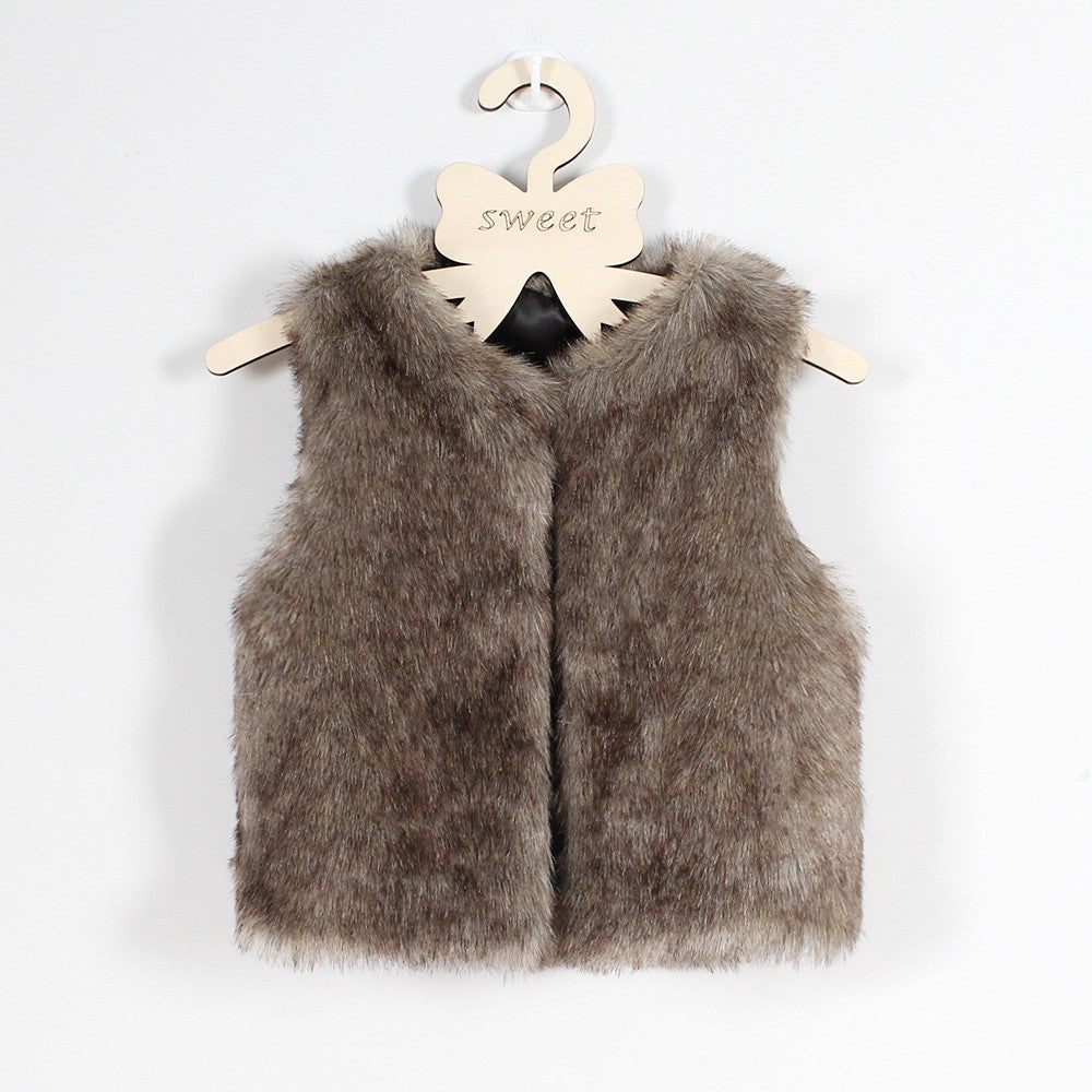 Gilet femme en fausse fourrure Doux Style moderne