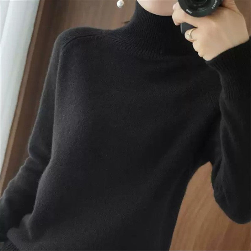 Pull Femme Mérinos Doux Col Roulé Élégance