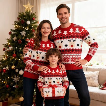 Weihnachtspullover Rot Herren Stilvoll - IdealeKleiden