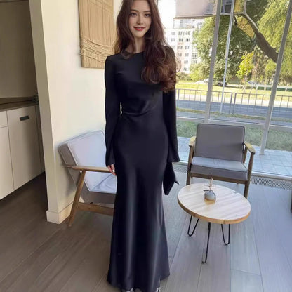 Damen Maxikleid Elegant Lang Schnitt - IdealeKleiden