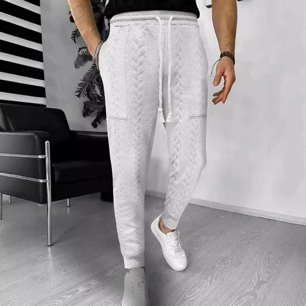 Pantalon de jogging confortable, coupe décontractée, maille
