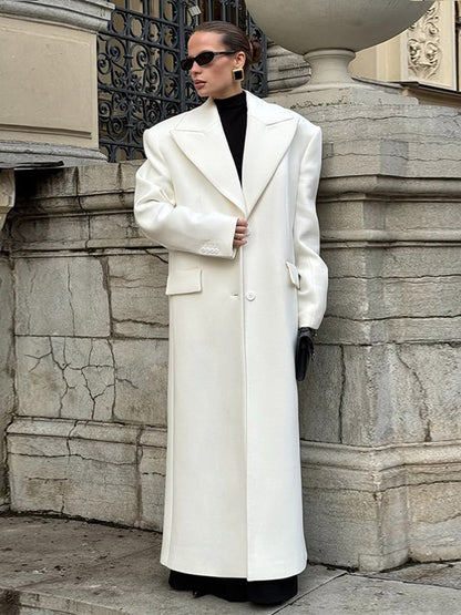 Manteau en laine oversize élégant pour femme