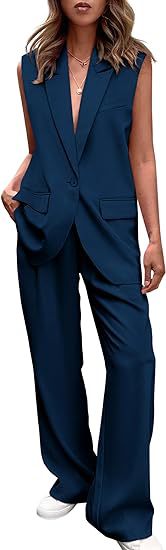 Ensemble pantalon et haut à manches courtes élégant pour femme