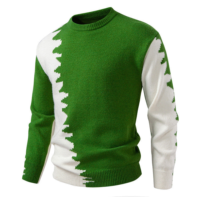 Pull-over Homme Moderne Dégradé Col Rond