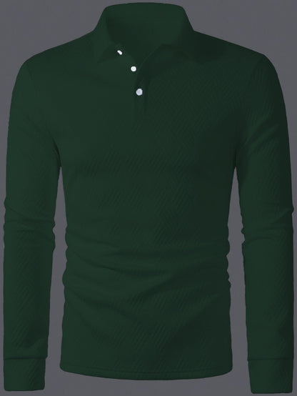 Polo à manches longues pour homme, élégant