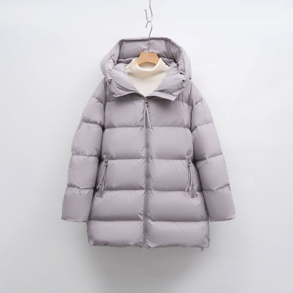 Veste d'hiver pour femme surtaillée à capuche de style moderne