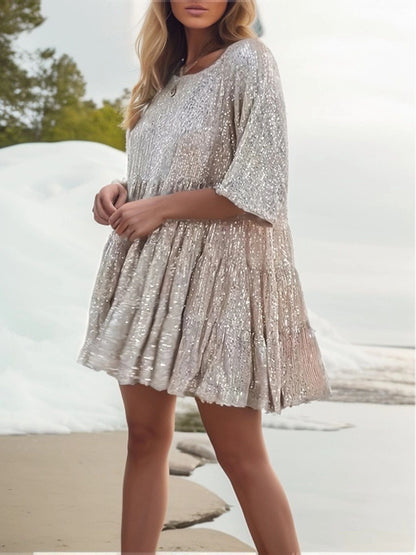 Robe de soirée scintillante à sequins pour femme