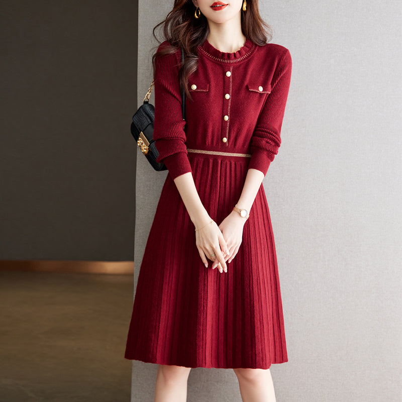 Robe pull femme Col montant design élégant