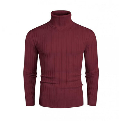 Pull homme col roulé maille design
