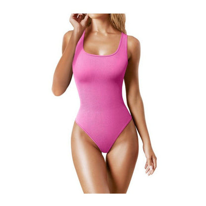 Combinaison une pièce élégante côtelée pour femme