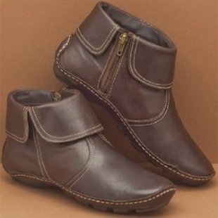 Bottines élégantes en cuir avec fermeture éclair latérale pour femme