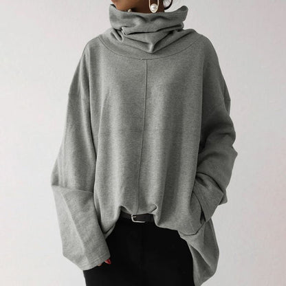 Trendiger Einfarbig Rollkragen Pullover - IdealeKleiden