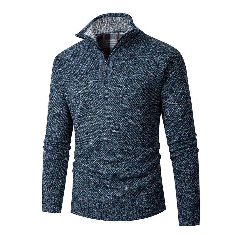 Pull pour homme col montant fermeture éclair pratique