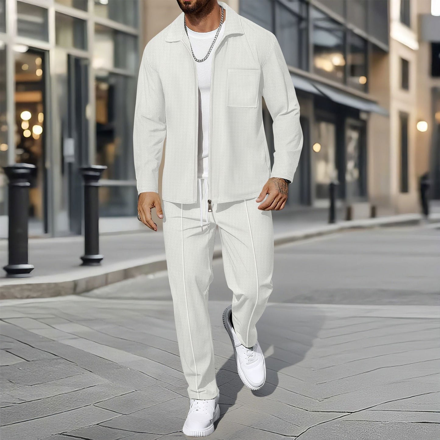 Ensemble deux pièces homme Chic décontracté Coupe slim