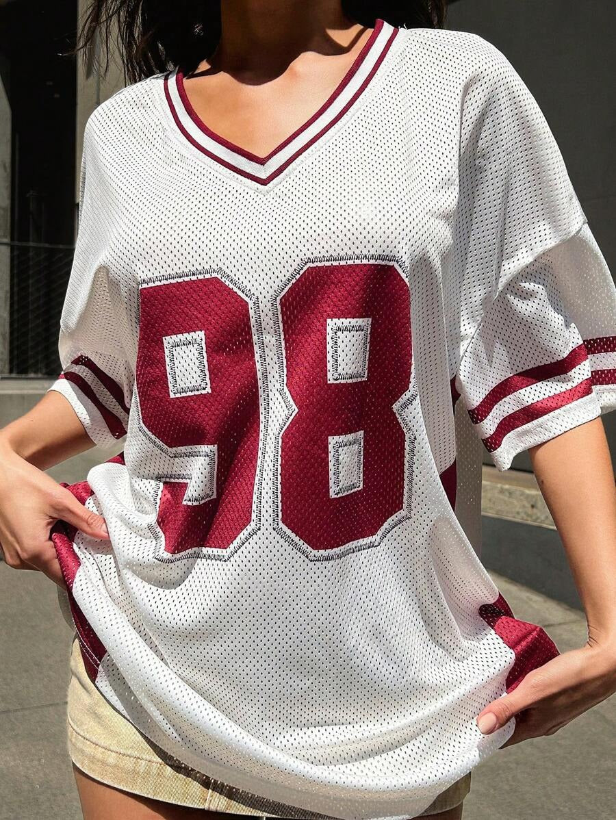 Maillot de football féminin Sportif Léger Respirant