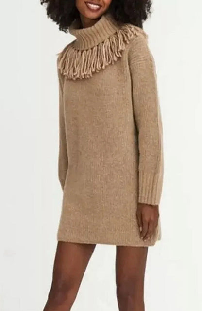 Robe pull élégante à col roulé pour femme