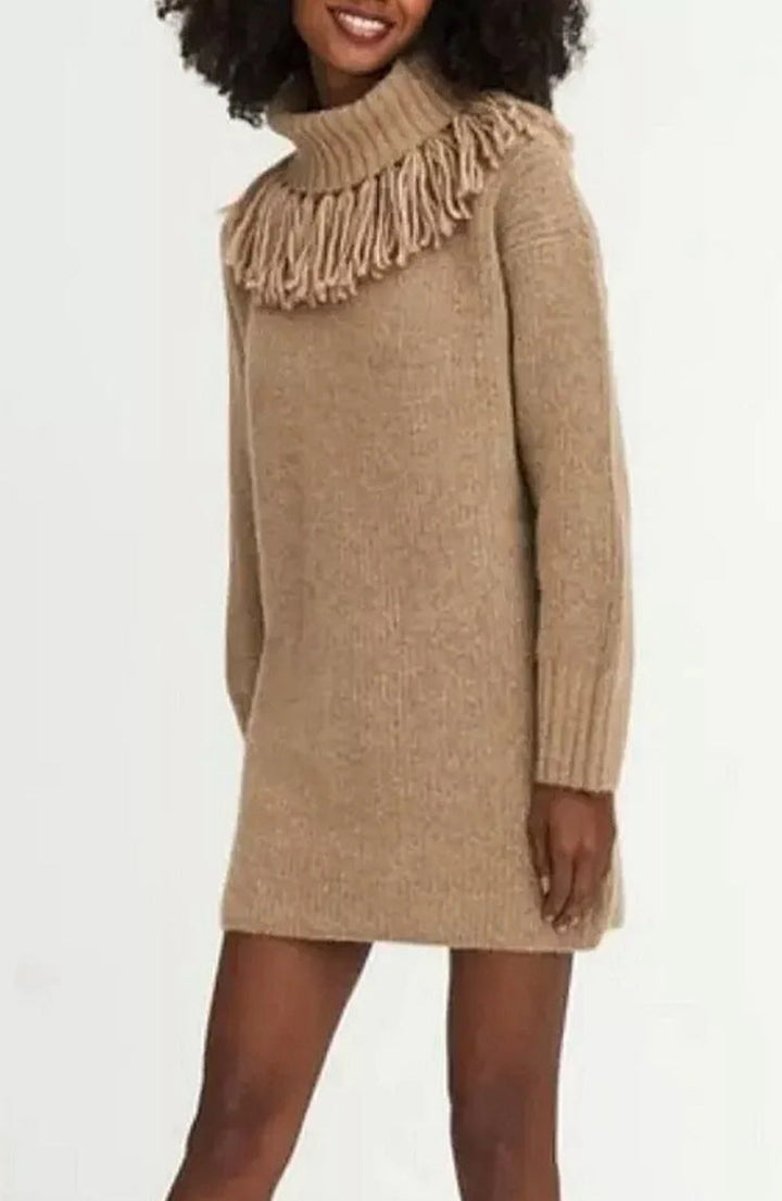 Robe pull élégante à col roulé pour femme
