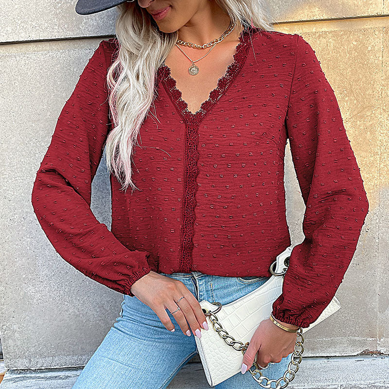 Chemisier femme Romantique Dentelle Élégant